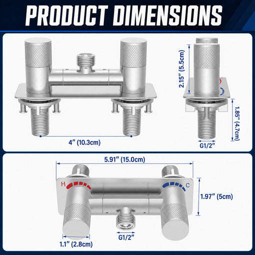 4" RV All Metal Shower Faucet Valve Replacement