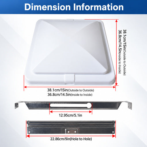 3-Pack 14"x14" RV Roof Vent Lid Cover Replacement