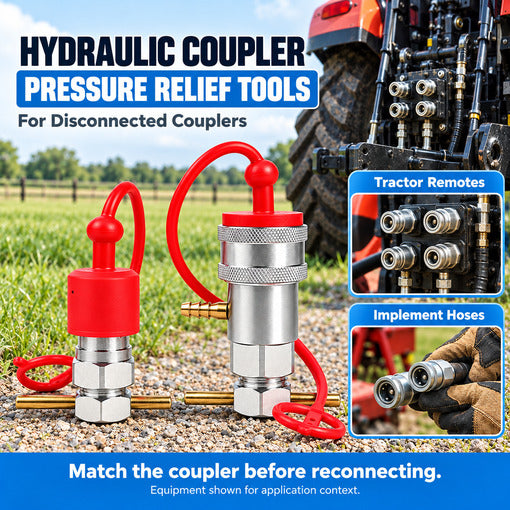 2-Pack 1/2 in Hydraulic Quick Coupling Pressure Relief Tool