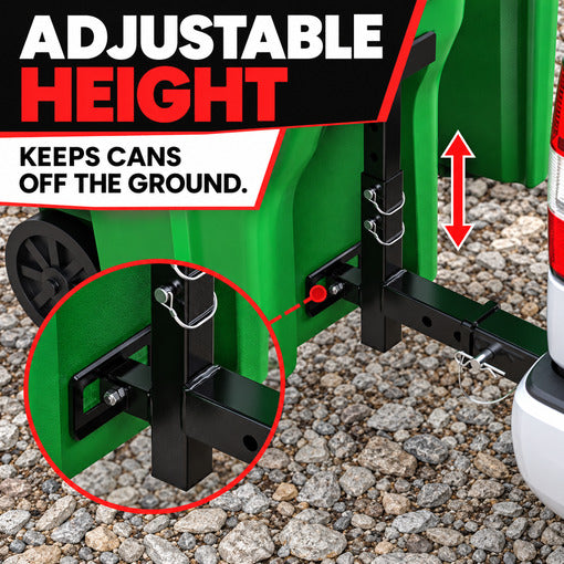 2" Dual Trash Can Hauler Hitch