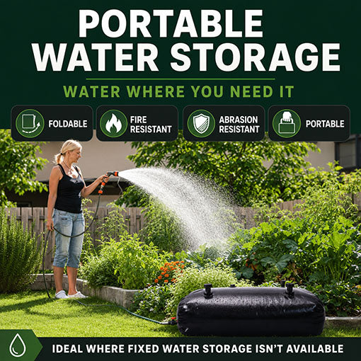 113L/30-Gal Portable Water Bladder Storage