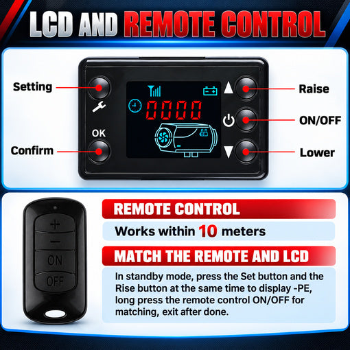 12V 8KW Diesel Air Parking Heater With App Control