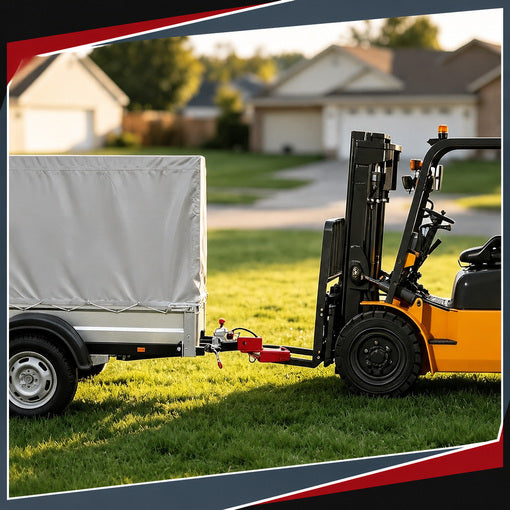 Clamp-On 2" Forklift Trailer Hitch Attachment