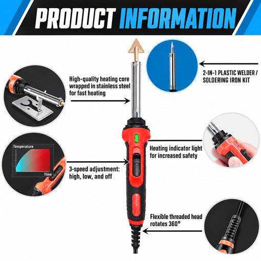 100W 2-in-1 Plastic Welding Repair Kit