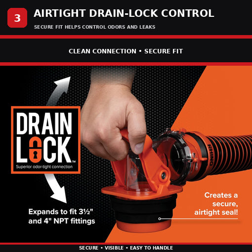 2-Pack RV Sewer Hose Elbow with Drain Lock Adapter