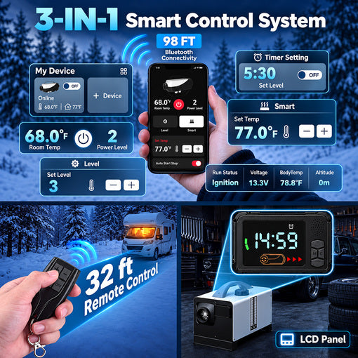 12V/24V 8KW All-in-One Portable Diesel Air Heater