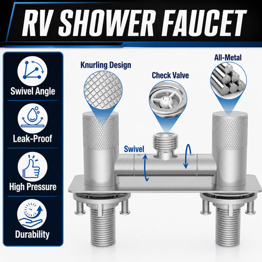 4" RV All Metal Shower Faucet Valve Replacement