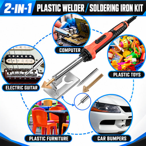 100W 2-in-1 Plastic Welding Repair Kit