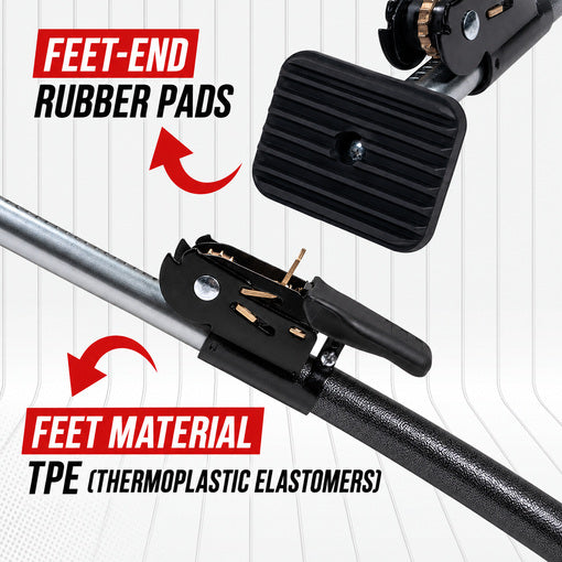 40"-70" Adjustable Heavy Duty Cargo Load Lock Bar with 16" Divider Bar & Storage Net