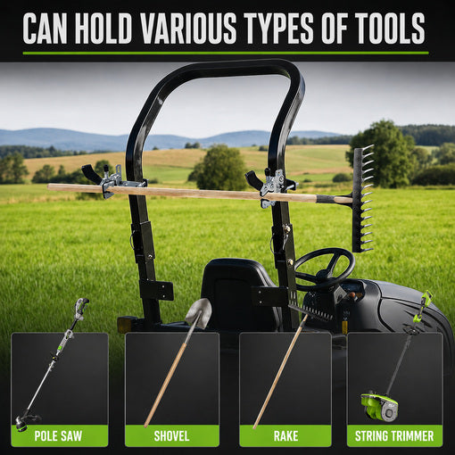 Tractor/Mower ROPS Quick-Release Tool Carrier