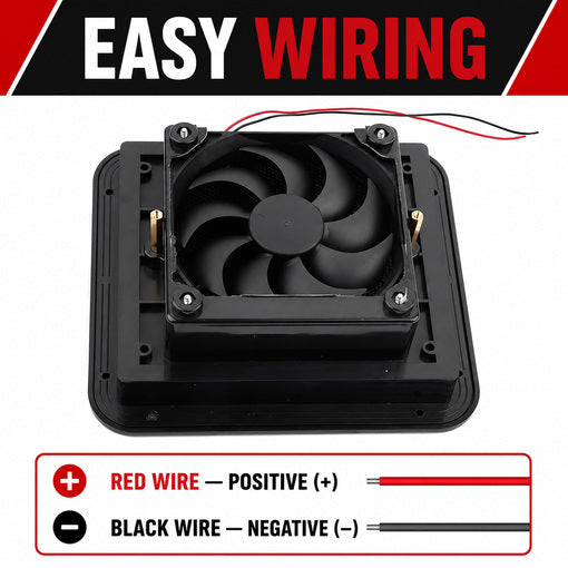 RV One-Way Silent Wind Air Vent with Exhaust Fan