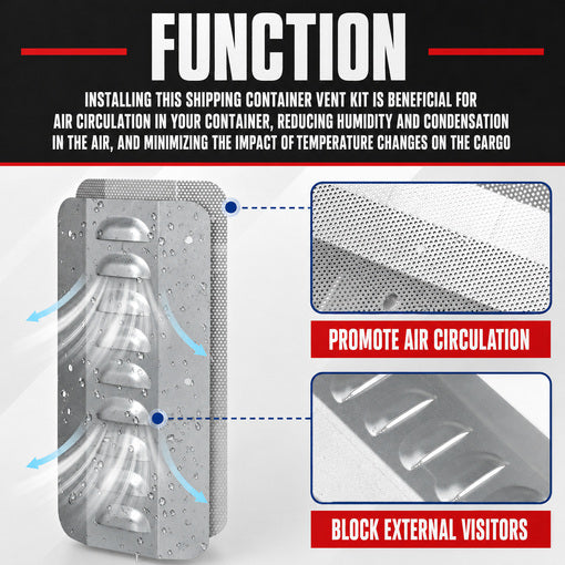 4-Pack Shipping Container Steel Air Ventilation Kit