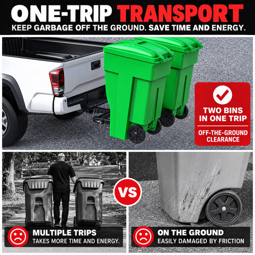 2" Dual Trash Can Hauler Hitch