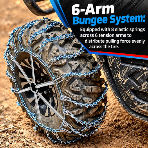 4-Pack Anti-Slip Tire Chain Tensioner