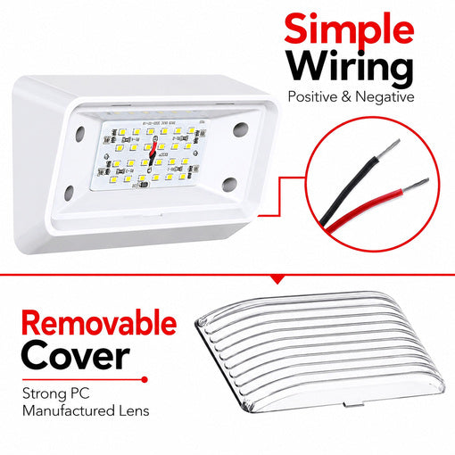 2-Pack RV Exterior Porch Utility Light Replacement