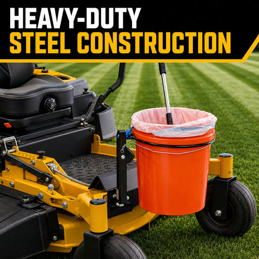 6-Way Clamp-On Universal Tractor Mower 5-Gallon Bucket Holder