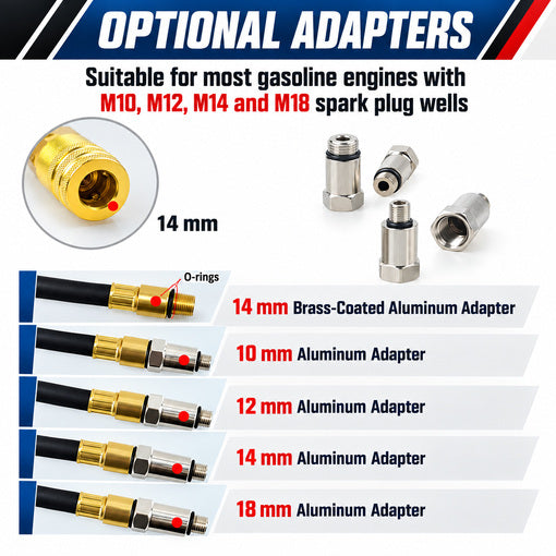 10PCS Engine Cylinder Leak Down Tester Kit