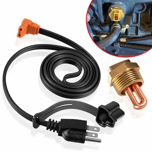 120V Engine Block Immersion Heater with 1" NPT Thread Adapter