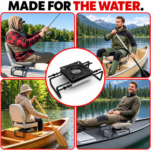 Clamp-On Boat Seat Swivel Base Mount