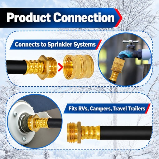 17" Quick Connect RV Winterizing Kit with Pressure Gauge