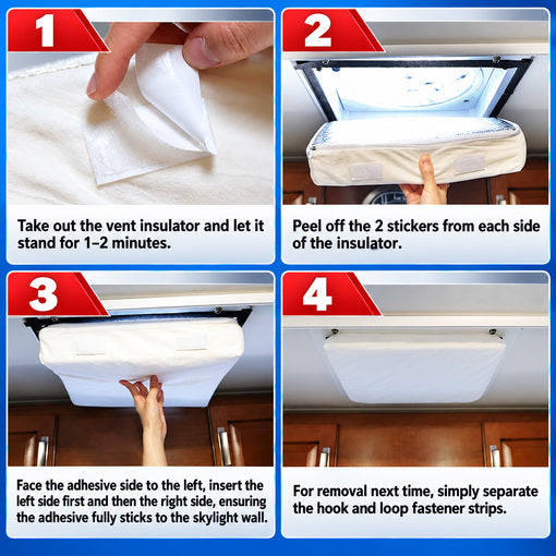 2-Pack 14"x14" RV Vent Insulator