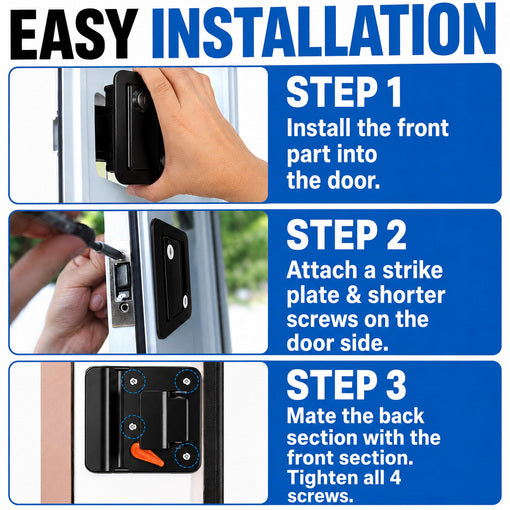 2-Pack RV Door Locks Replacement with Paddle Deadbolt