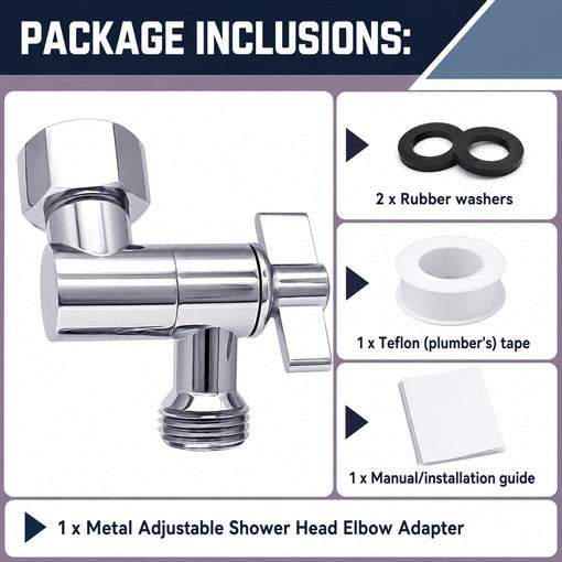 RV Metal Shower Head Elbow Adapter