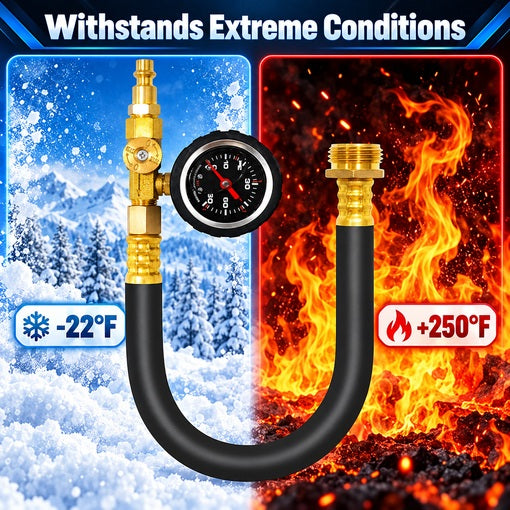 17" Quick Connect RV Winterizing Kit with Pressure Gauge