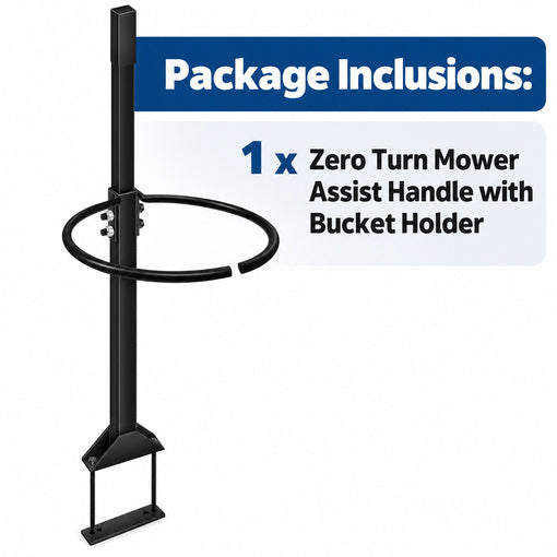 Zero Turn Mower Assist Handle with Bucket Holder