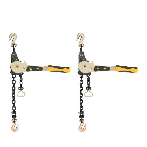 2-Pack 3/8"-1/2" Heavy Duty Ratcheting Chain Binder