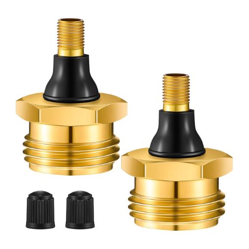 2-Pack RV Blow Out Plug with Schrader Valve Fitting