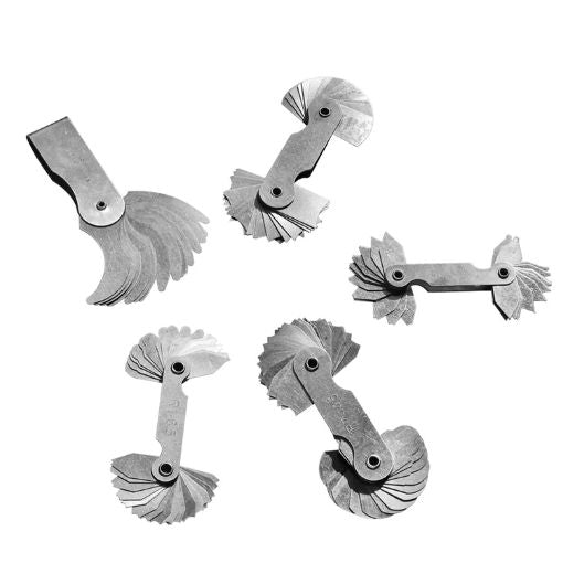 5 Pcs Stainless Steel Radius Gauge Set
