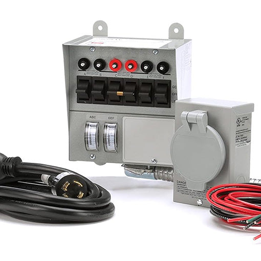 30 Amp 6-circuit Pro/Tran Transfer Switch Kit for Generators