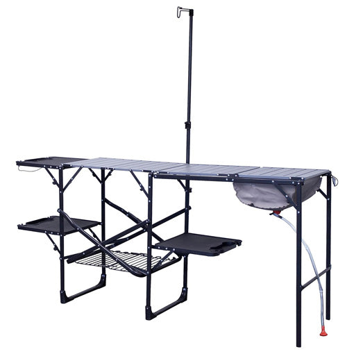 Portable Folding Kitchen Table with Soft Shell Sink