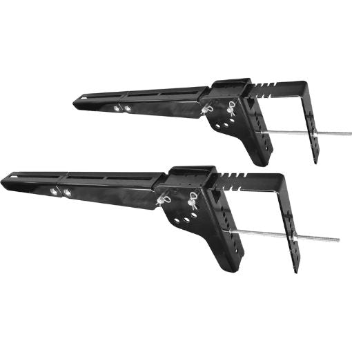 RV Bumper-Mounted Folding Support Arms