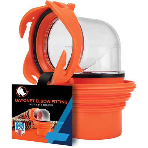 RV Sewer Hose Elbow with 4-in-1 Adapter
