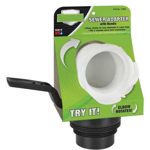 Universal RV Sewer Hose Adapter with Handle