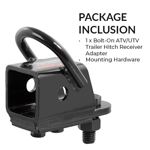 Bolt-On ATV/UTV Trailer Hitch Receiver Adapter