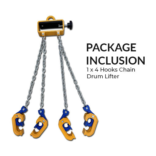 4 Hooks Chain Drum Lifter
