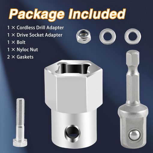 Trailer Jack Crank Handle Cordless Drill Adapter