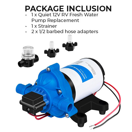 Quiet 12V RV Fresh Water Pump Replacement