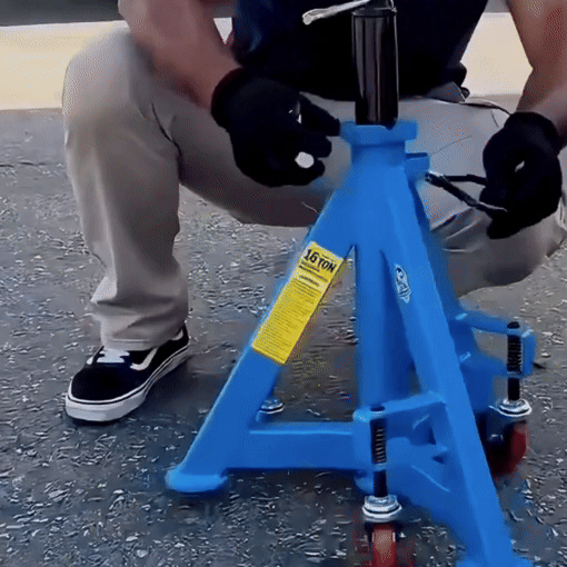 16-Ton Heavy-duty Truck Support Stand with Wheels