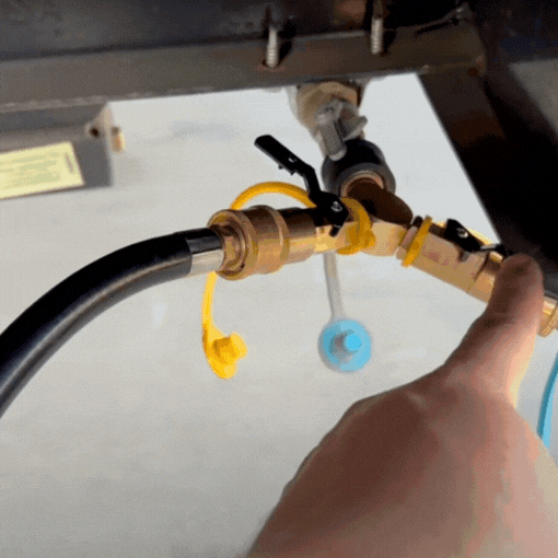 1/4'' RV Propane Quick Connect Y Splitter Adapter