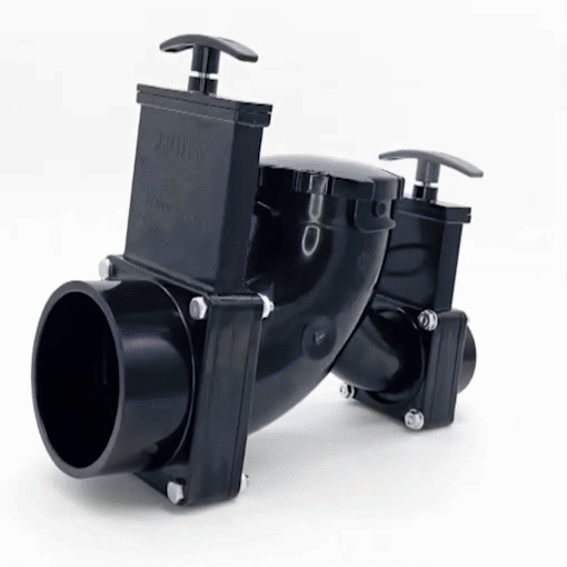 RV Sewer Double Elbow Rotating Waste Valve