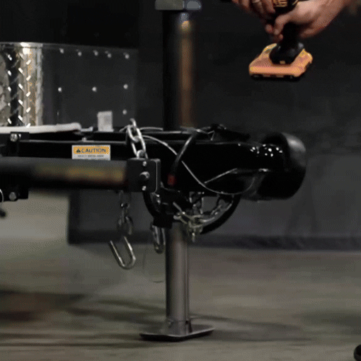 Bolt-On Sidewind Swivel Trailer Jack With Wheel