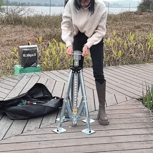 5th-Wheel RV King Pin Quadripod Stabilizer