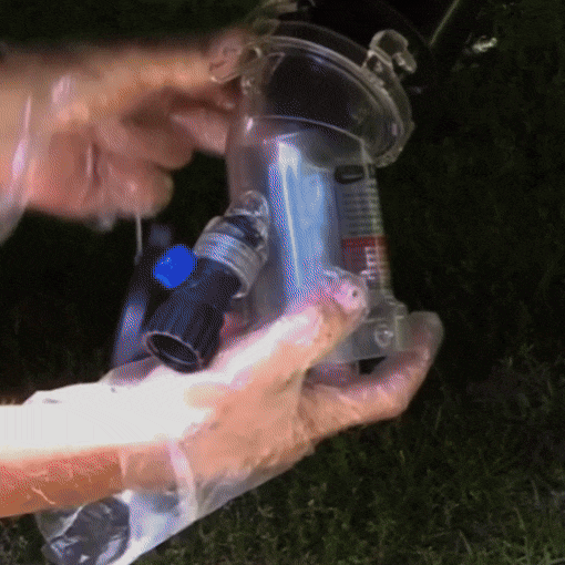 45-Degree RV Tank Rinser Clear Adapter