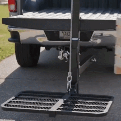Heavy Duty Hitch-Mounted Lifting System with Platform