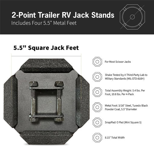 2-Point Trailer RV Jack Stands
