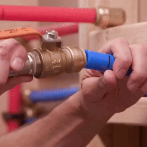Push-To-Connect Ball Valve Water Heater Connector